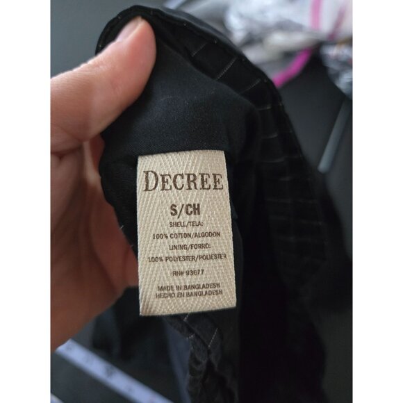 Decree Black Pinstriped Button Front Vest Size Medium Steampunk Dark Academia - Picture 6 of 12